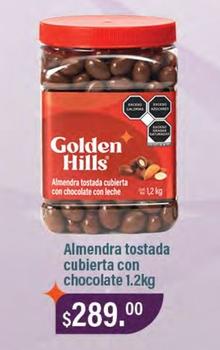 Oferta de Golden Hills - Almendra Tostada Cubierta Con Chocolate por $289 en La Comer