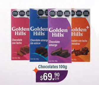Oferta de Golden Hills - Chocolates por $69.9 en La Comer