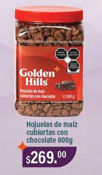 Oferta de Golden Hills - Hojuelas De Maíz Cubiertas Con Chocolate por $269 en La Comer