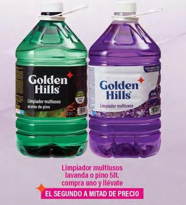 Oferta de Golden Hills - Limpiador Multiusos Lavanda O Pino 5lt. Compra Uno Y Llévate en La Comer