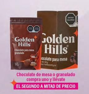 Oferta de Golden Hills - Chocolate De Mesa O Granulado Compra Uno Y Llévate en La Comer