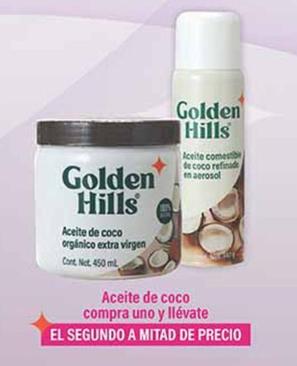 Oferta de Golden Hills - Aceite De Coco Compra Uno Y Llevate en La Comer