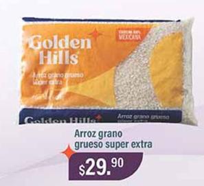 Oferta de Golden Hills - Arroz Grano Grueso Super Extra por $29.9 en La Comer