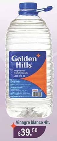Oferta de Golden Hills - Vinagre Blanco por $39.5 en La Comer