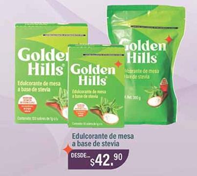 Oferta de Golden Hills - Edulcorante De Mesa A Base De Stevia por $42.9 en La Comer