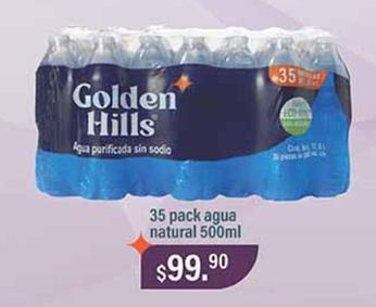 Oferta de Golden Hills - 35 Pack Agua Natural 500ml por $99.9 en La Comer