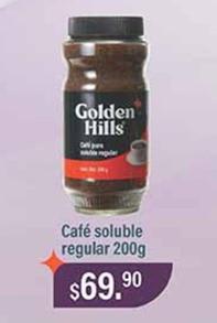 Oferta de Golden Hills - Café Soluble Regular 200g por $69.9 en La Comer