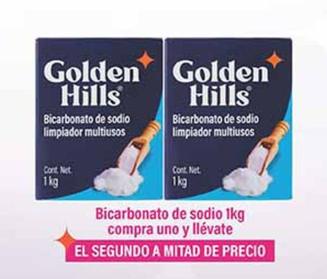 Oferta de Golden Hills - Bicarbonato De Sodio 1kg Compra Uno Y Llévate en La Comer