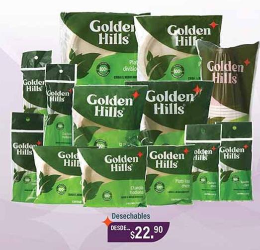 Oferta de Golden Hills - Desechables por $22.9 en La Comer