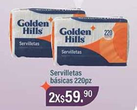 Oferta de Golden Hills - Servilletas por $59.9 en La Comer