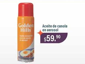 Oferta de Golden Hills - Aceite De Canola En Aerosol por $59.9 en Fresko