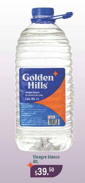 Oferta de Golden Hills - Vinagre Blanco por $39.5 en Fresko