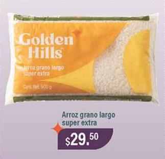 Oferta de Golden Hills - Arroz Grano Largo Super Extra por $29.5 en Fresko
