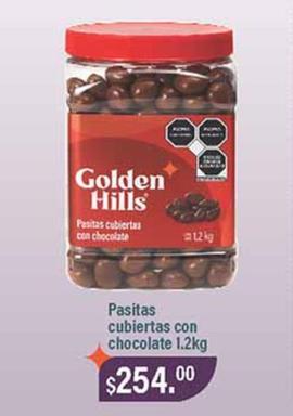 Oferta de Golden Hills - Pasitas Cubiertas Con Chocolate por $254 en Fresko