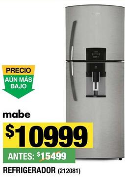 Oferta de Mabe - Refrigerador por $10999 en The Home Depot