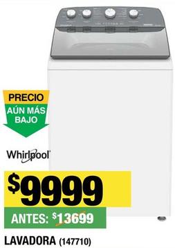 Oferta de Whirlpool - Lavadora por $9999 en The Home Depot