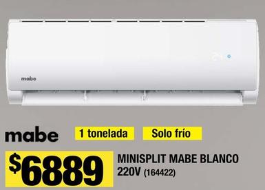 Oferta de Mabe - Minisplit Blanco 220V  por $6889 en The Home Depot