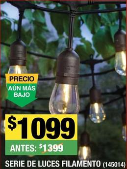 Oferta de Serie De Luces Filamento por $1099 en The Home Depot