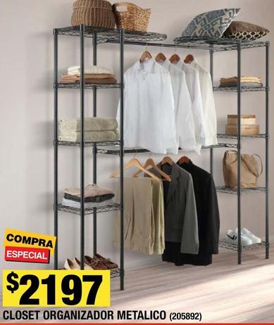 Oferta de Closet Organizador Metalico por $2197 en The Home Depot