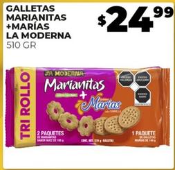 Oferta de La Moderna - Galletas Marianitas + Marías por $24.99 en Merco