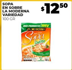 Oferta de La Moderna - Mas - Sopa En Sobre Variedad por $12.5 en Merco