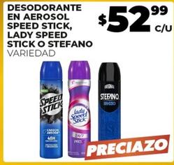 Oferta de Speed Stick/Lady Speed Stick/Stefano - Desodorante En Aerosol  por $52.99 en Merco
