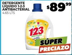 Oferta de 123 - Detergente Liquido Antibacterial por $89.99 en Merco