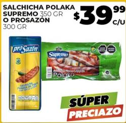 Oferta de Supremo/Prosazón - Salchicha Polaka por $39.99 en Merco