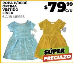 Oferta de Ropa P/Bebé Óptima Vestido Línea por $79.99 en Merco