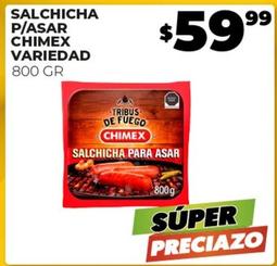 Oferta de Chimex - Salchicha P/Asar por $59.99 en Merco