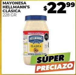 Oferta de Hellmann's - Mayonesa Clásica por $22.99 en Merco