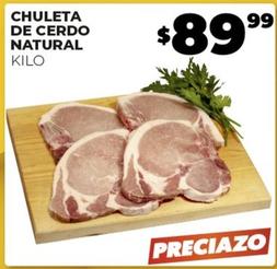 Oferta de Natural - Chuleta De Cerdo por $89.99 en Merco