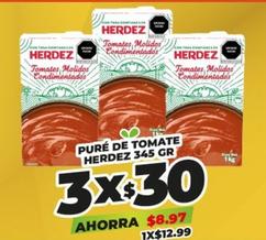 Oferta de Herdez - Puré De Tomate por $12.99 en Merco