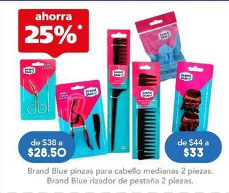 Oferta de Brand Blue - Pinzas Para Cabello Medianas 2 Piezas por $28.5 en Farmacia San Pablo