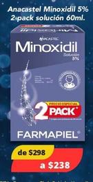 Oferta de Anacastel - Minoxidil 5% 2 Pack Solucion por $238 en Farmacia San Pablo