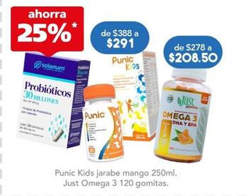 Oferta de Just - Omega 3 120 Gomitas por $208.5 en Farmacia San Pablo