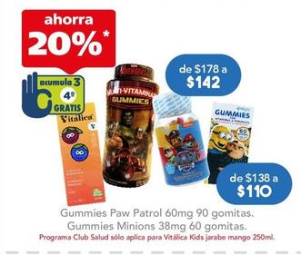 Oferta de Gummies Minions 38Mg 60 Gomitas por $110 en Farmacia San Pablo