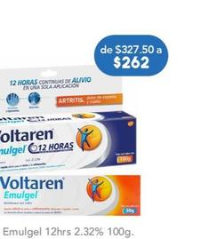 Oferta de Voltaren - Emulgel 12hrs 2.32% 100g por $262 en Farmacia San Pablo