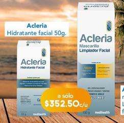 Oferta de Acleria - Hidratante Facial 50Gr por $352.5 en Farmacia San Pablo