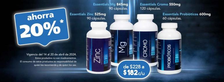 Oferta de Essentials - Cromo  por $182 en Farmacia San Pablo