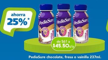 Oferta de Pediasure - Chocolate 237ml por $45.5 en Farmacia San Pablo