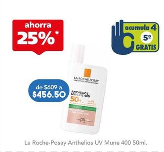 Oferta de La Roche-Posay - Anthelios UV Mune 400 50ml por $456.5 en Farmacia San Pablo