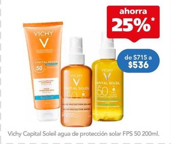 Oferta de Vichy - Capital Soleil Agua De Protección Solar Fps 50 200Ml por $536 en Farmacia San Pablo