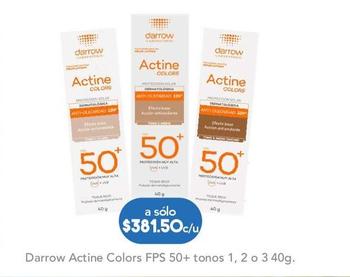 Oferta de Darrow - Actine Colors Fps 50+ Tonos 1, 2 O 3 40G por $381.5 en Farmacia San Pablo