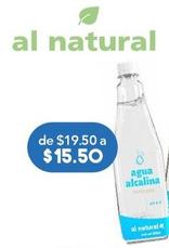 Oferta de Al Natural - Agua Alcalina 500Ml por $15.5 en Farmacia San Pablo