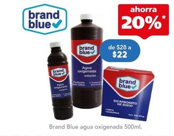 Oferta de Brand Blue - Agua Oxigenada 500Ml por $22 en Farmacia San Pablo