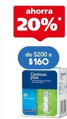 Oferta de Contour Plus - 25 Tiras Reactivas por $160 en Farmacia San Pablo