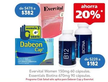 Oferta de Essentials - Biotina Cap 670Mg Bot C/90Pzs por $182 en Farmacia San Pablo