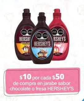 Oferta de Hershey's - $10 Por Cada $50 De Compra En Jarabe Sabor Chocolate O Fresa en La Comer