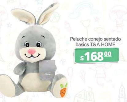 Oferta de T&A Home - Peluche Conejo Sentado Basics  por $168 en La Comer